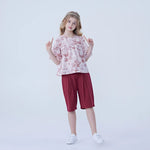 Floral Linen Blouse For Girls Image