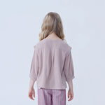 Plain Linen Blouse For Girls Image