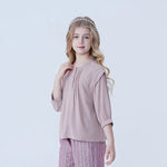 Plain Linen Blouse For Girls Image