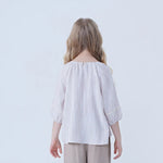 Striped Linen Blouse For Girls Image