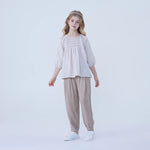 Striped Linen Blouse For Girls Image