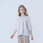 Striped Linen Blouse For Girls Image