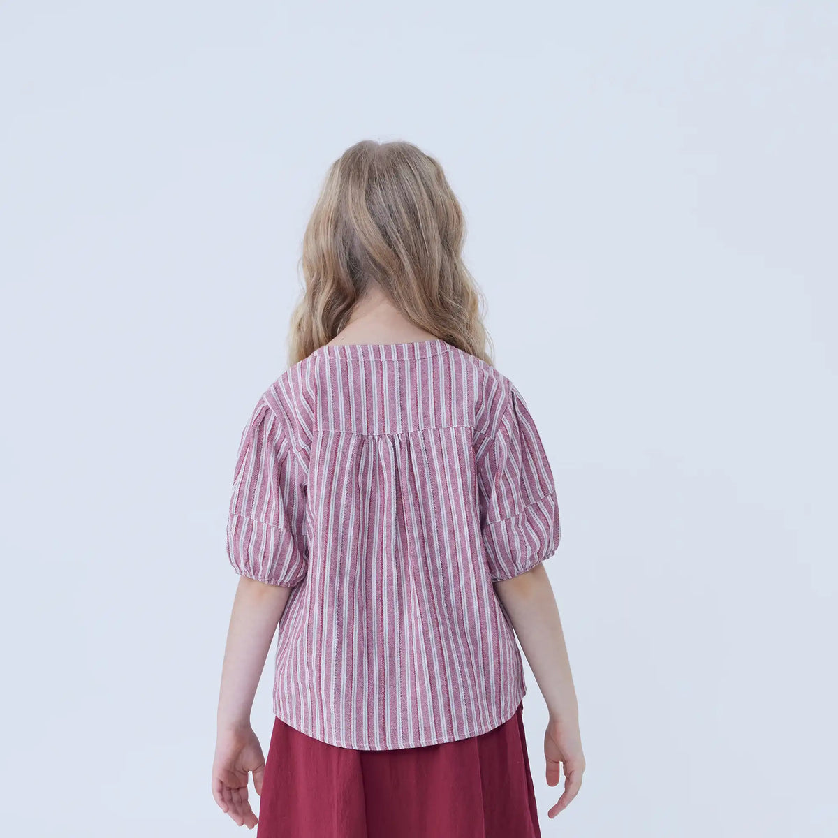 Striped Linen Shirt For Girls Image