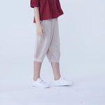 Ankle-Tied Linen Pants For Girls Image