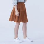 Skater Linen Skirt For Girls Image