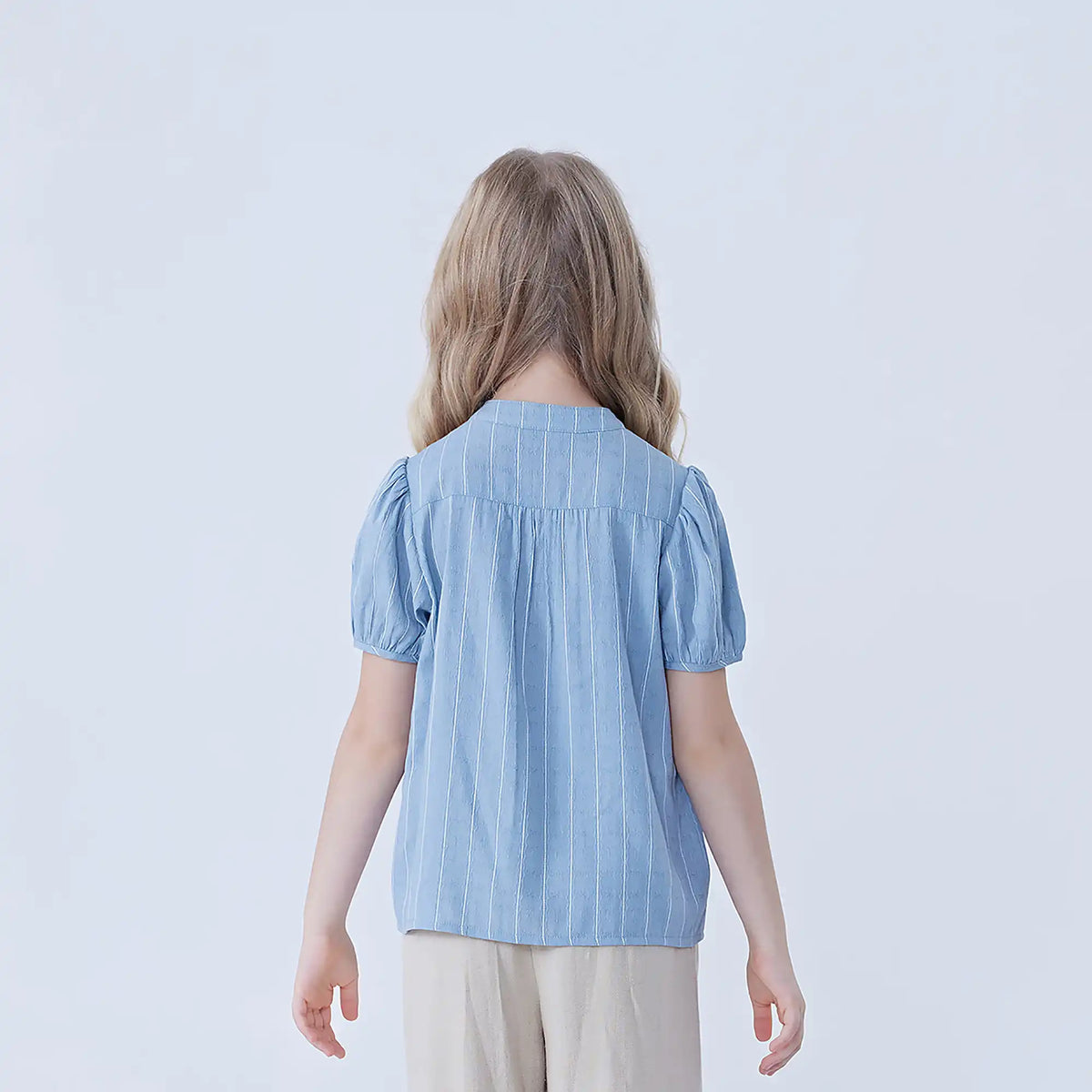 Striped Linen Shirt For Girls Image