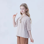 Jacquard Linen Blouse For Girls Image