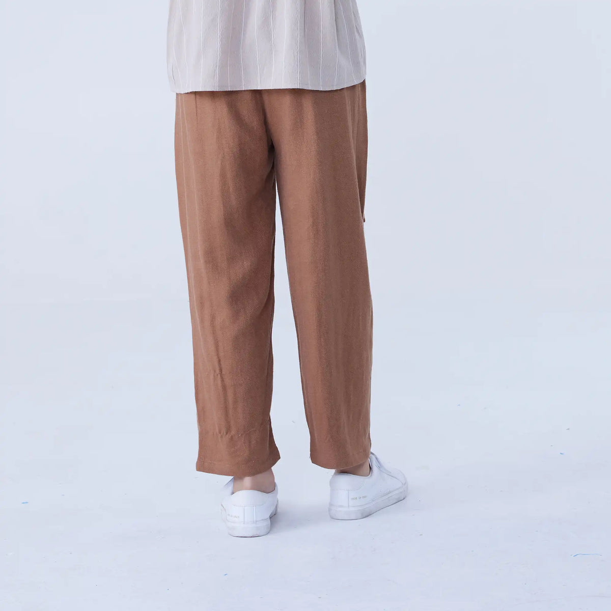 Straight-Leg Linen Pants For Girls