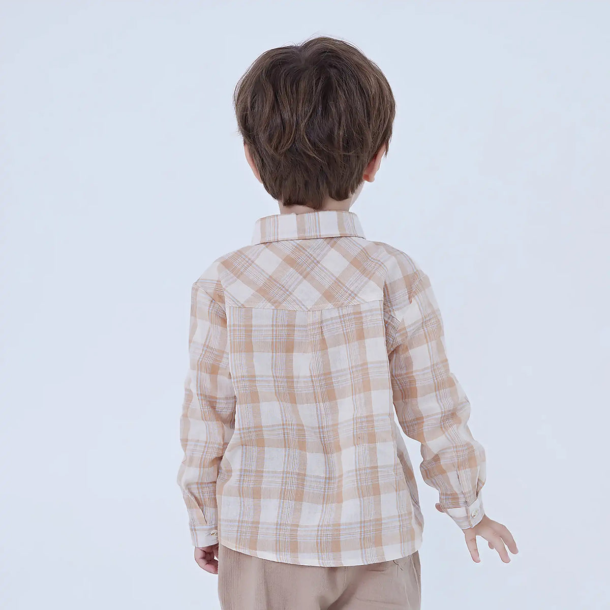 Checked Linen Shirt For Baby Boy