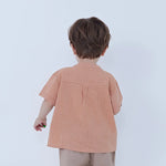 Checked Linen Shirt For Baby Boy Image