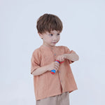 Checked Linen Shirt For Baby Boy Image
