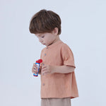 Checked Linen Shirt For Baby Boy Image