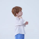 Checked Linen Blouse For Baby Boy Image