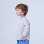 Checked Linen Blouse For Baby Boy Image