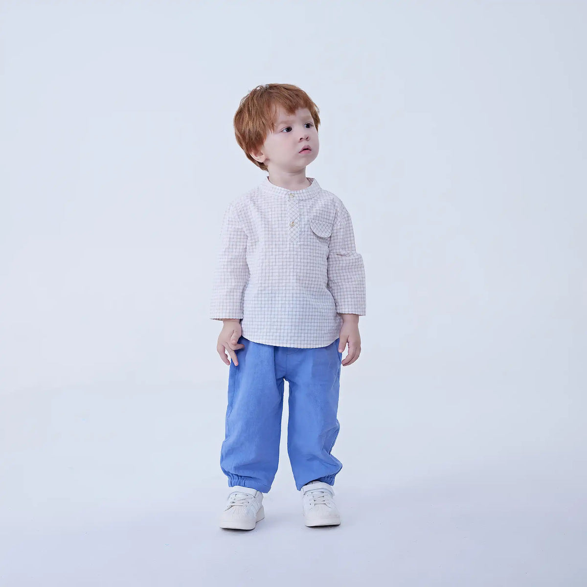 Ankle-Tied Linen Pants For Baby Boy Image