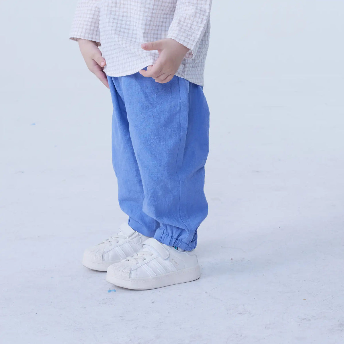 Ankle-Tied Linen Pants For Baby Boy Image