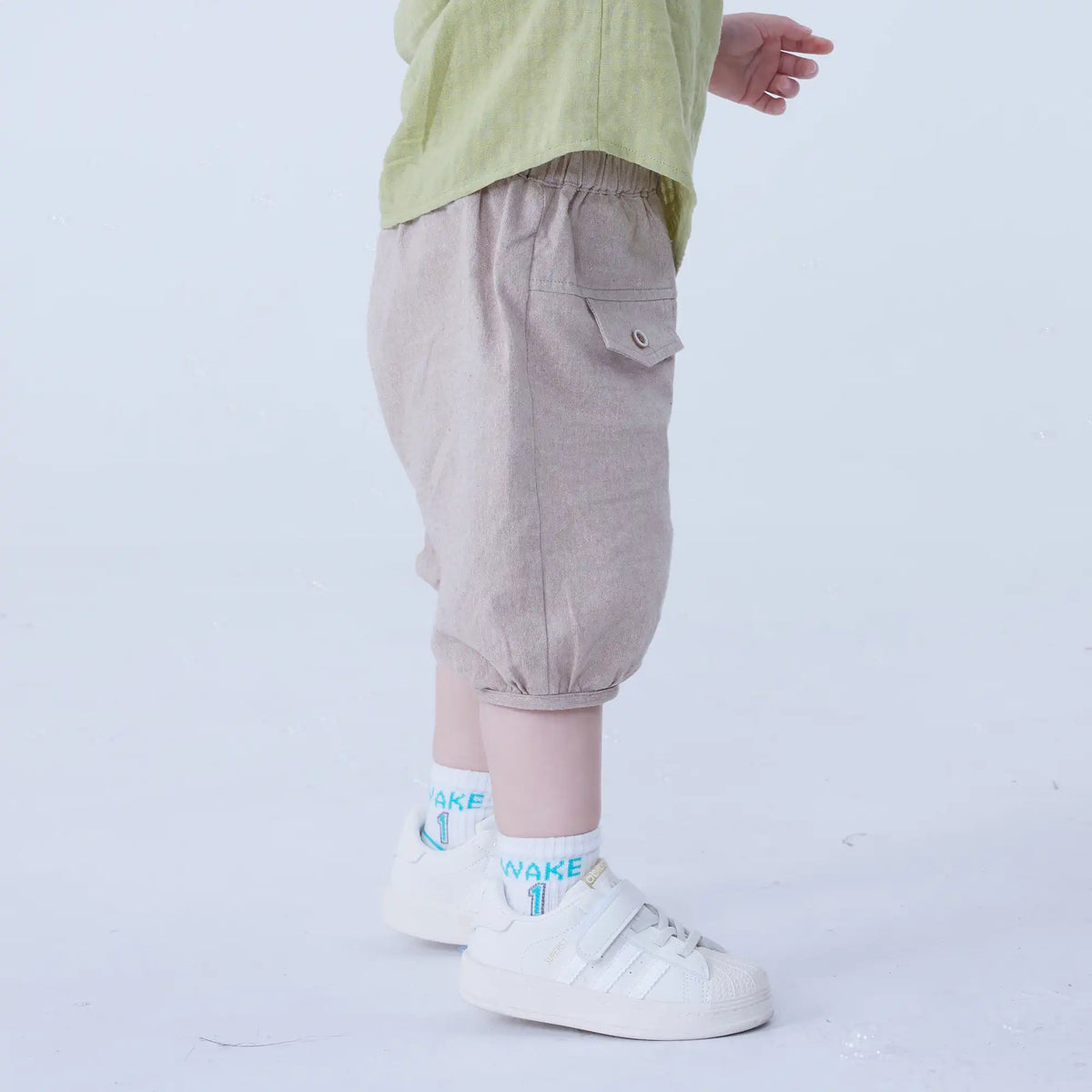 Ankle-Tied Linen Shorts For Baby Boy