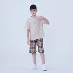 Checked Linen Shirt For Boys Image