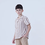 Striped Linen Shirt For Boys Image
