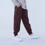 Ankle-Tied Linen Pants For Boys Image