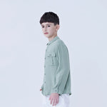 Plain Linen Shirt For Boys Image