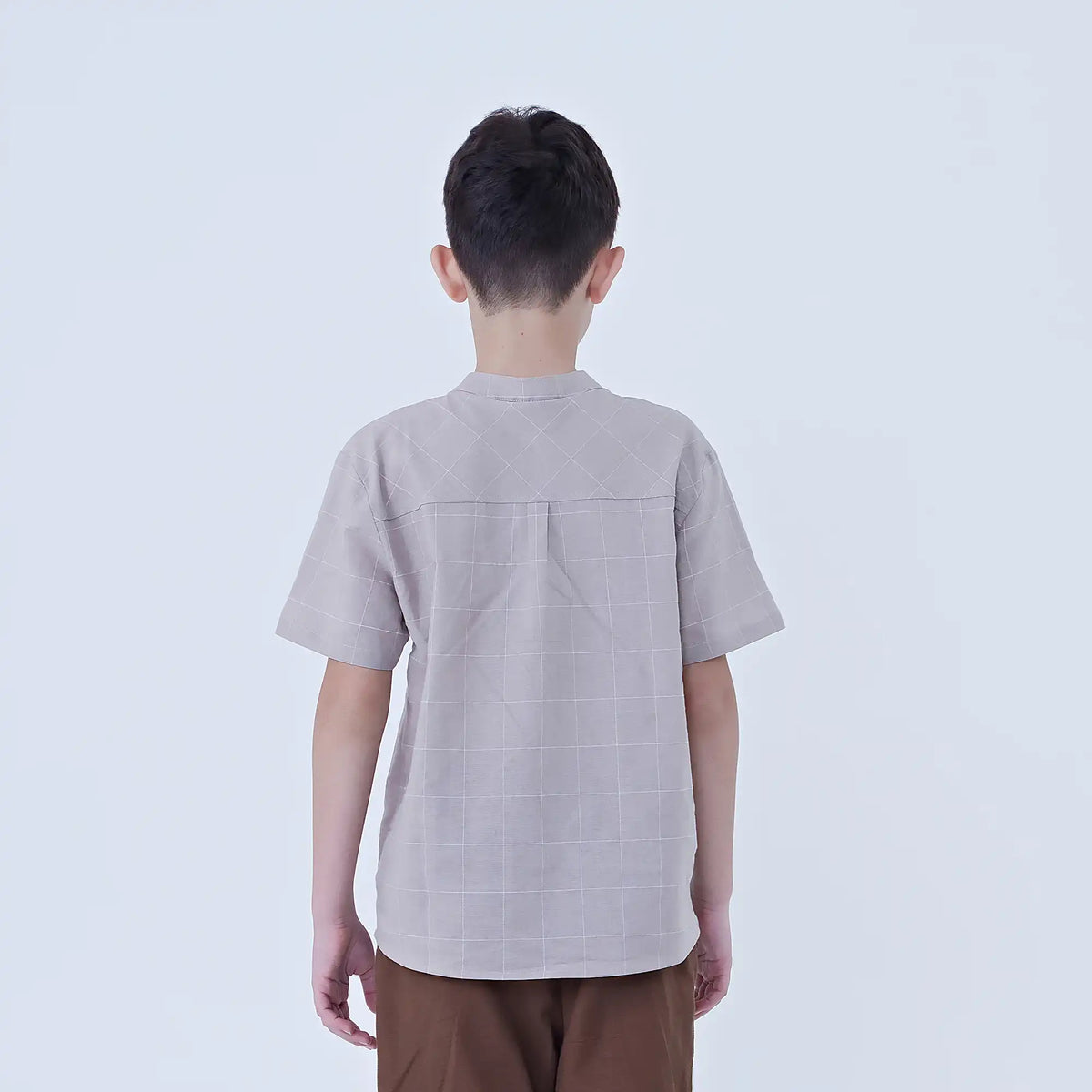 Checked Linen Blouse For Boys Image