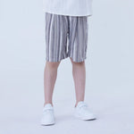Dark Gray Baggy Linen Shorts For Boys Image