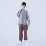 Ankle-Tied Linen Pants For Boys Image