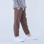 Ankle-Tied Linen Pants For Boys Image