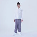 Ankle-Tied Linen Pants For Boys Image