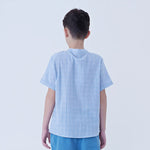 Checked Linen Shirt For Boys Image