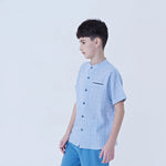 Checked Linen Shirt For Boys Image