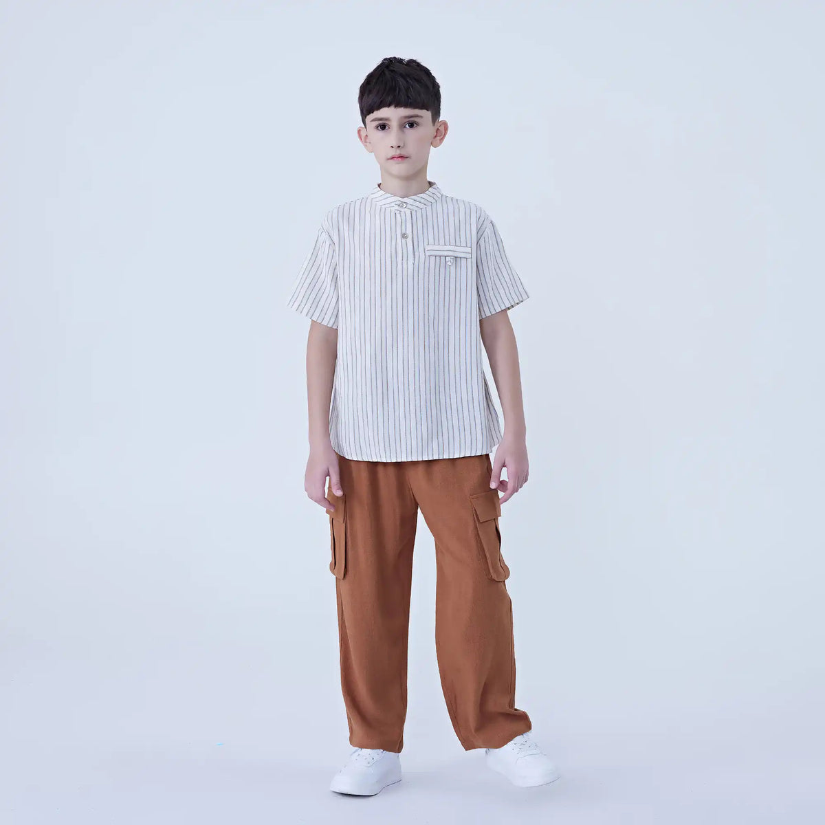 Straight-Leg Linen Pants For Boys Image