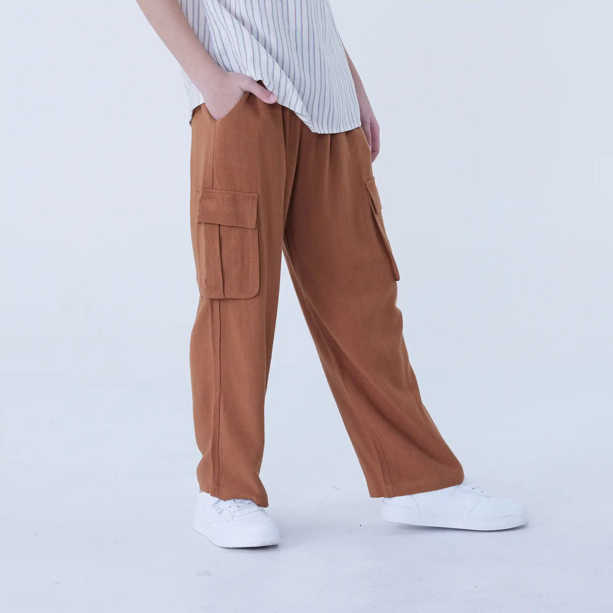 Straight-Leg Linen Pants For Boys Image