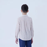 Striped Linen Shirt For Boys Image