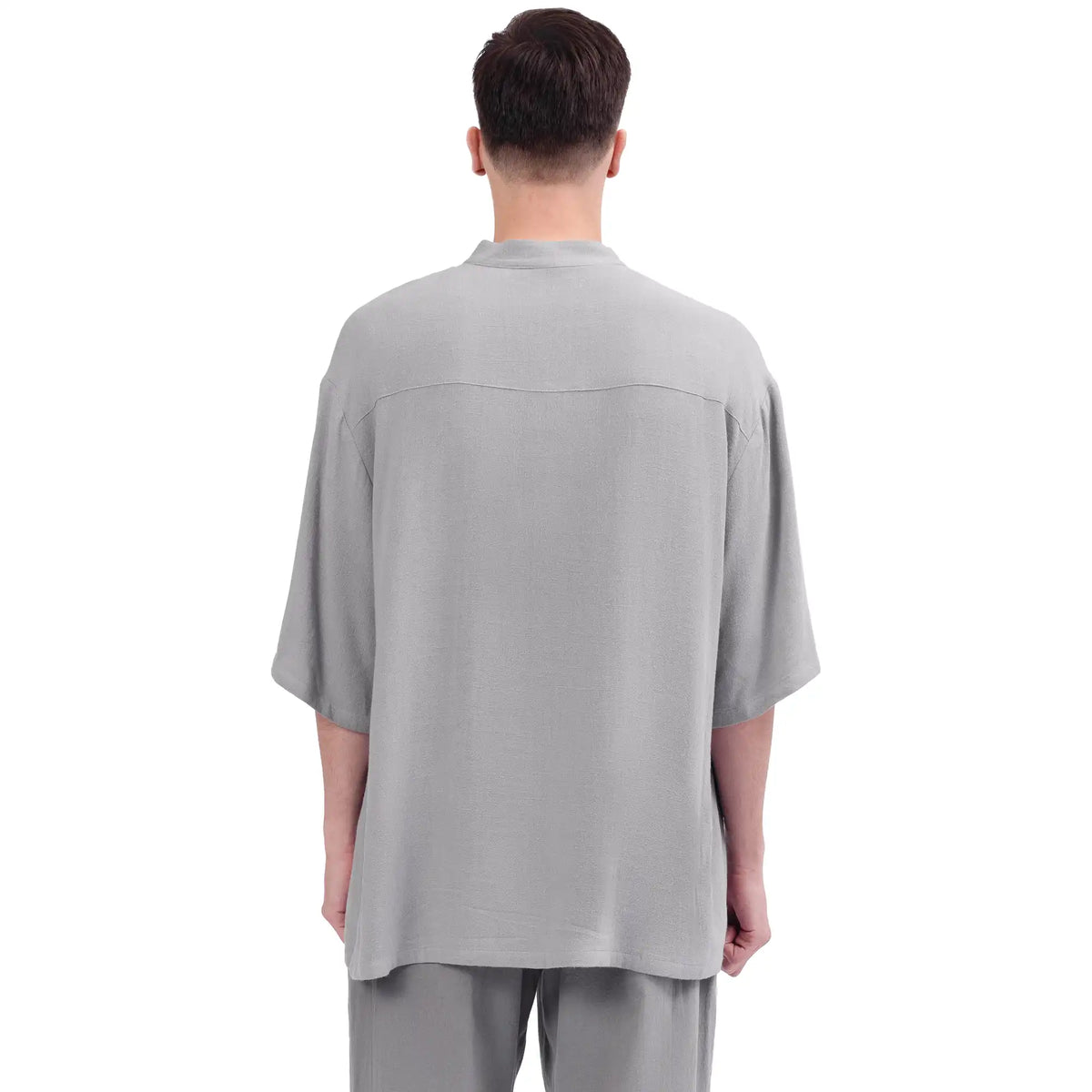 Plain Linen Blouse For Men Image