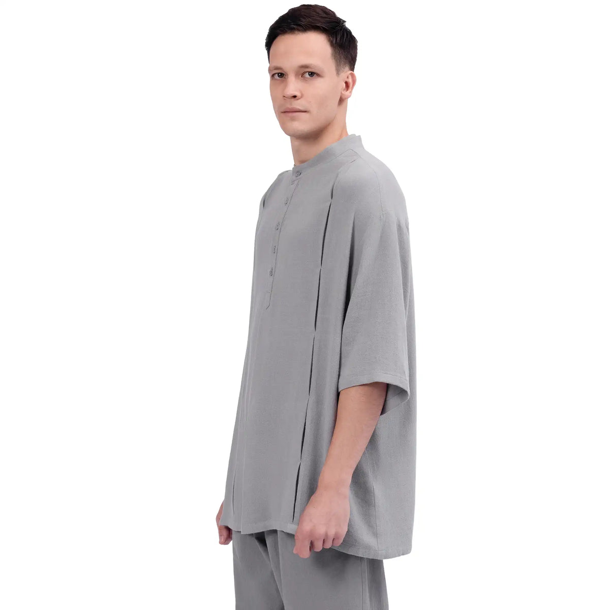 Plain Linen Blouse For Men Image