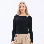 Black Plain Basic T.Shirt for Women Image