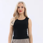 Plain Basic Vest For Women Black Image