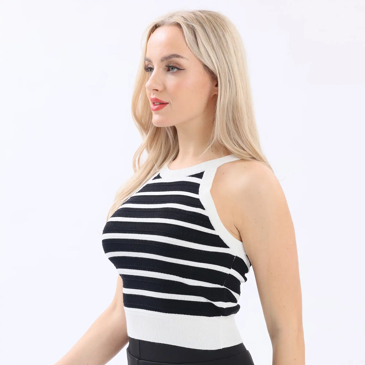 Striped Basic Vest For Women