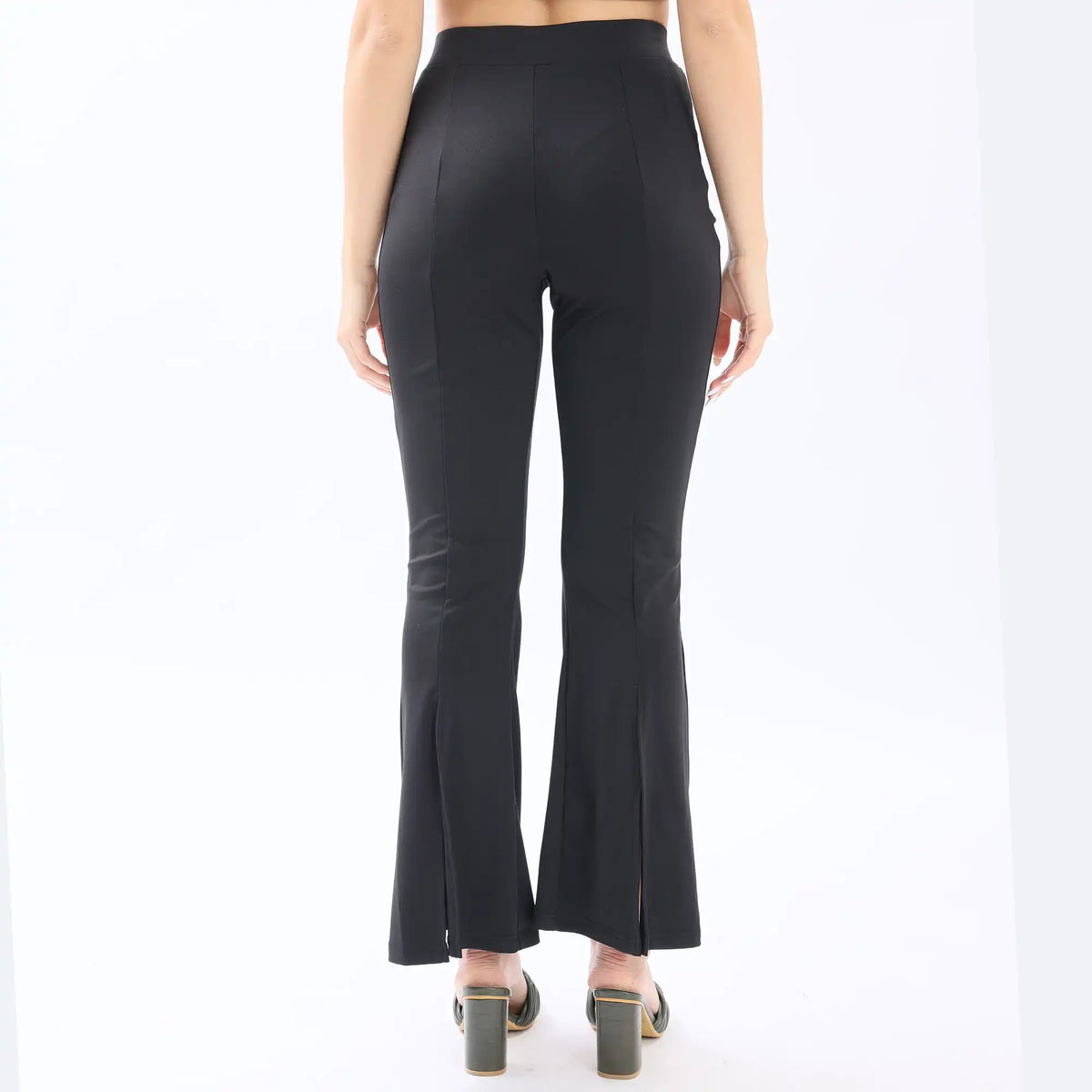 Bell-Bottom Basic Pants For Women