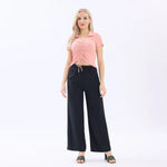 Wide-Leg Basic Pants For Women Image