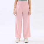 Pink Wide-Leg Basic Pants For Women Image