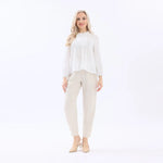 Checked Linen Blouse For Women Image