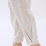 Ankle-Tied Linen Pants For Women Image