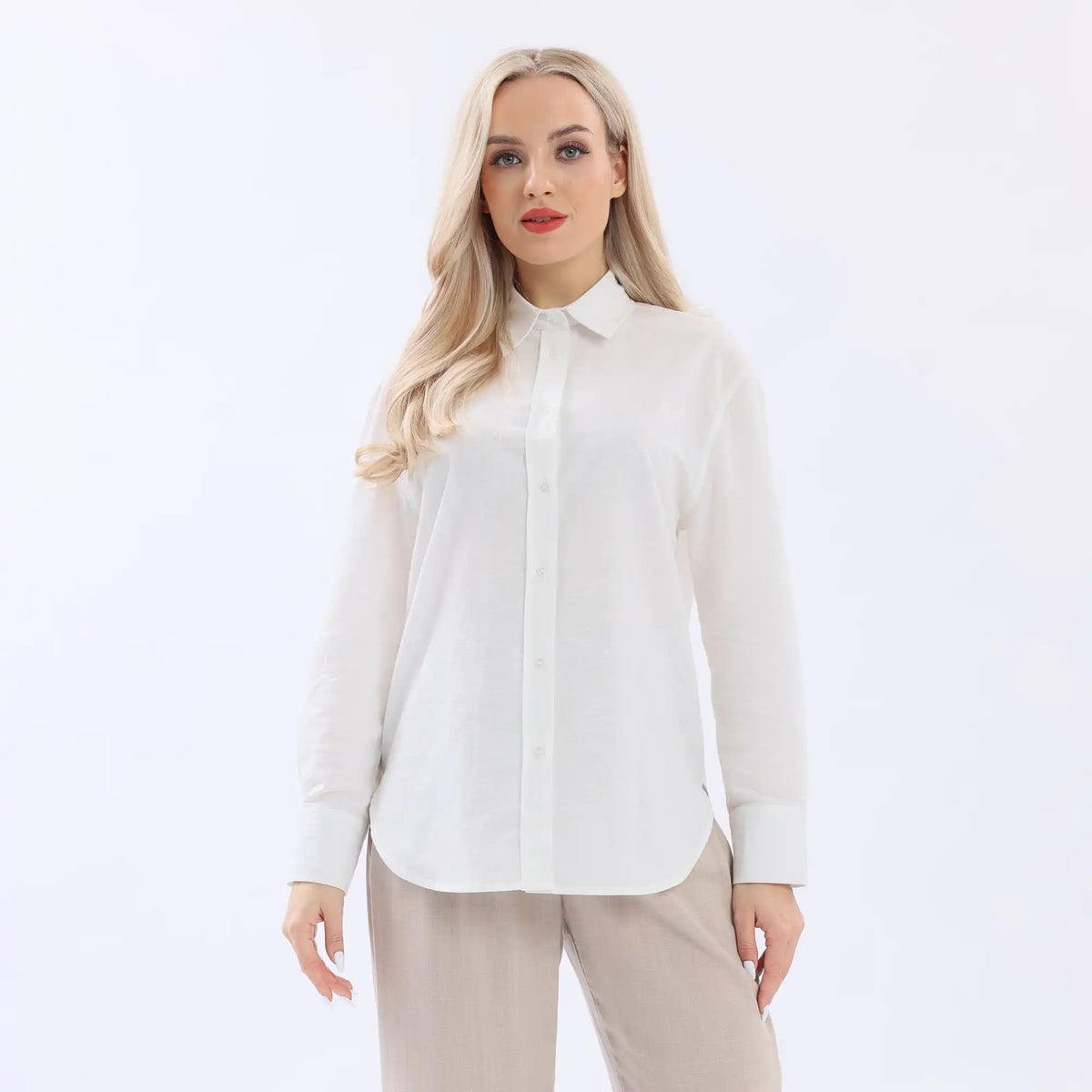 Plain Linen Shirt For Women