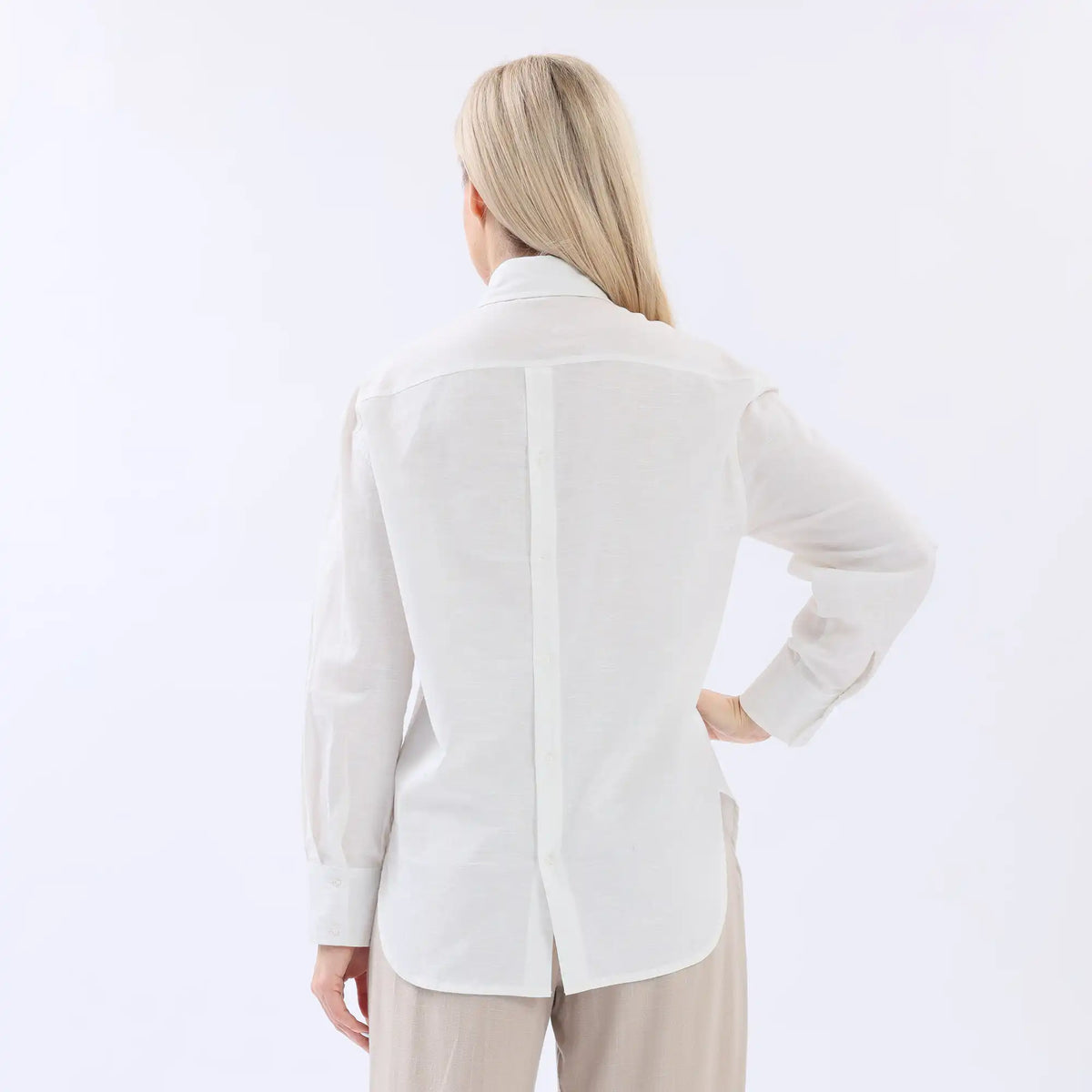 Plain Linen Shirt For Women