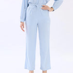 Baggy Linen Pants For Women Sky Blue Image