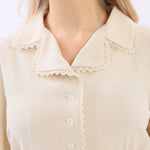 Quilting Linen Shirt For Women Image