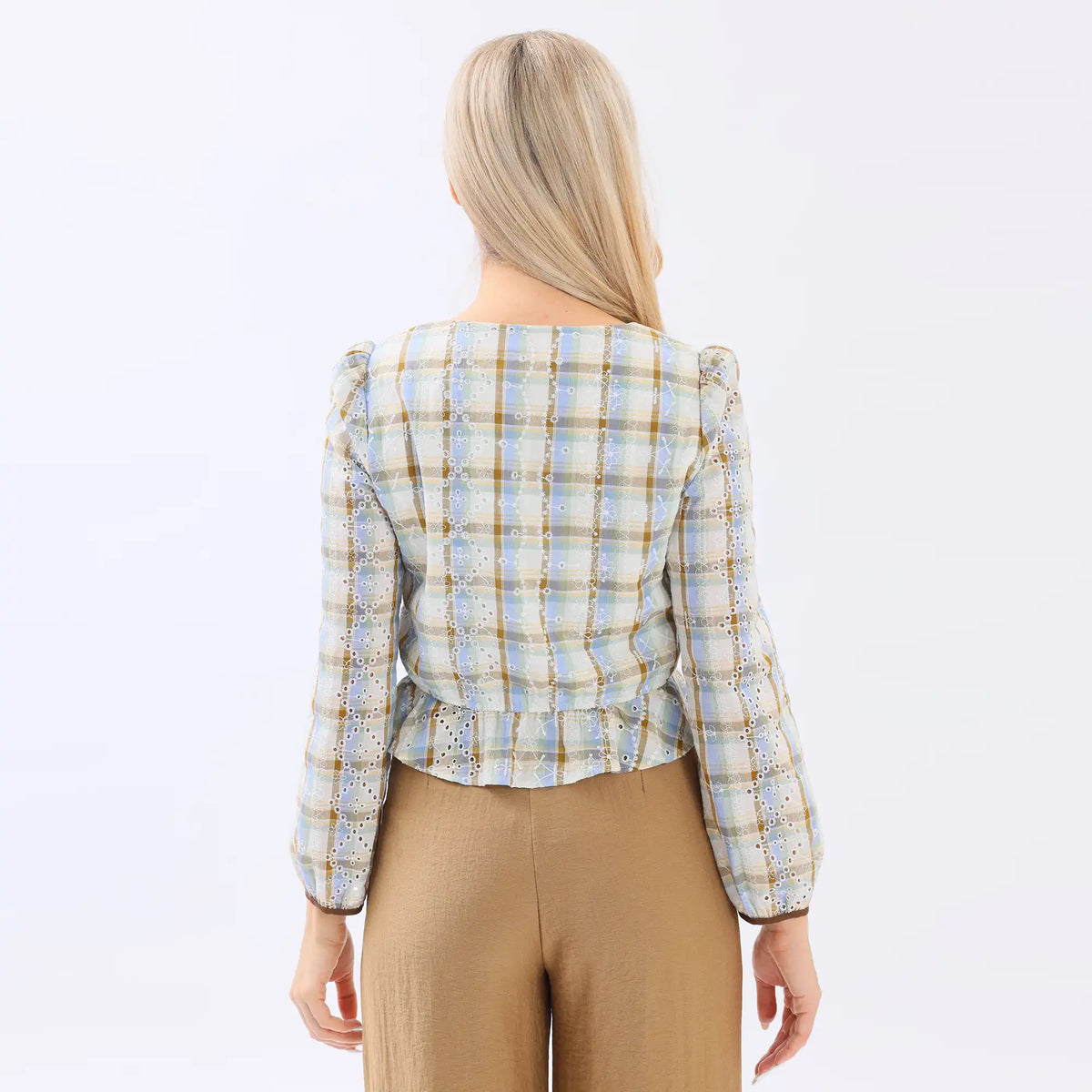 Checked Linen Shirt For Women